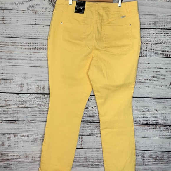 INC Yellow Skinny Leg Ankle Mid Rise Jeans - Picture 8 of 9